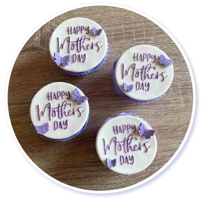 Cupcakes with "Happy Mother's Day" Greeting 