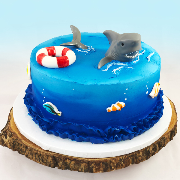 Shark Birthday Cake Tutorial - YouTube