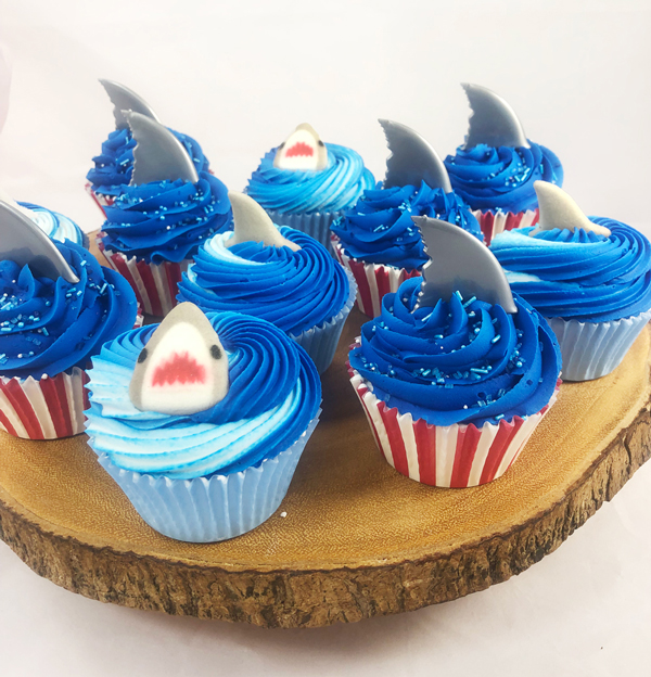easy shark cupcakes